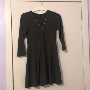 Green/olive ribbed dress